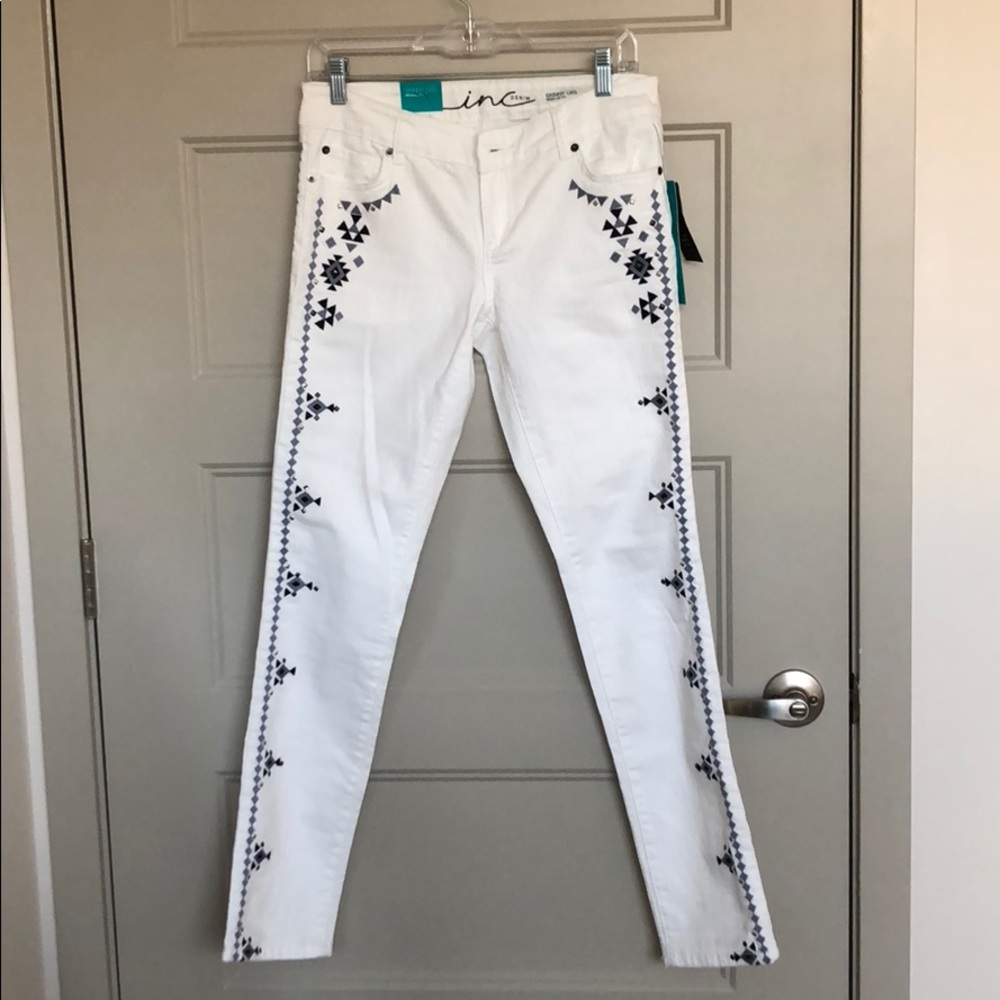 Patterned Inc Jeans